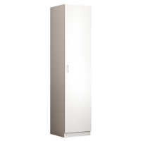 臻远ZY-MZYG-8简约木质衣柜卧室单开门衣柜夹缝储物柜 暖白色D款单门