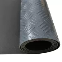 臻远 ZY-DT048橡胶防滑阻燃地垫车间仓库地板垫走廊地毯 灰色1.2米宽1米长