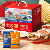 五个农民26年贝师傅海鲜礼盒498型3300g鲜韵天成刺参花螺小黄鱼大鲳鱼带鱼段白力鱼龙头鱼新鲜直送送礼自享两相宜