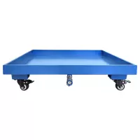 臻远ZY-TP-149钢制防渗漏托盘废机油桶托盘 带轮单桶款