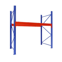 臻远 ZY4121416重型货架仓储高位货架单层称重3000kg 蓝橘色主架1层