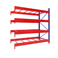 臻远 ZY4121537重型货架仓储高位货架单层称重2000kg 蓝橘色副架4层