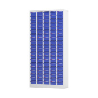 臻远 ZYLJG-W08 零件柜 100抽蓝色无门中号 755*220*1530