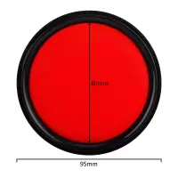 得力红色油性印台9870快干盖章印泥圆形印章盒按手印大号财务专用