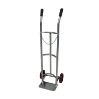 臻远ZY-C16气瓶车不锈钢手推车氧气乙炔瓶手推车 2轮单瓶不带支架304材质