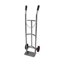 臻远ZY-C16气瓶车不锈钢手推车氧气乙炔瓶手推车 2轮单瓶不带支架304材质