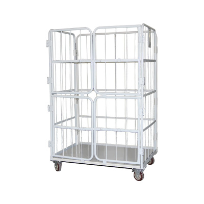 臻远ZY-L18仓储笼 折叠物流台车快递仓库周转车 1200*1000*1700四小门