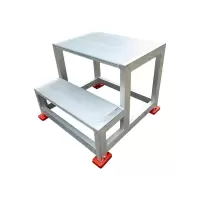 臻远ZY-T73 铝合金踏台移动平台楼梯工业踏步梯台阶 2步高500