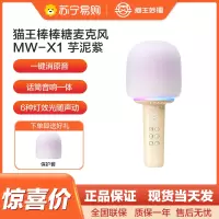 猫王灵感棒棒糖麦克风唱歌儿童话筒音响一体无线蓝牙K歌家庭用KTV 芋泥紫