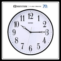 日本丽声 RHYTHM 玫瑰金挂钟客厅欧式卧室办公室圆形钟表CMG580NR13