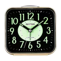 丽声(RHYTHM)低音闹钟贪睡闹铃可爱卡通卧室床头石英钟表夜光学生儿童小闹钟 CRA629NR18