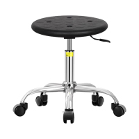 臻远ZY-7940防静电椅子车间流水线升降椅子 42-56cm五爪黑色轮子
