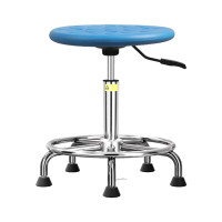 臻远ZY-7944防静电椅子车间流水线升降椅子 40-51cm蓝色凳面