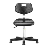 臻远ZY-7956防静电椅子车间流水线升降椅子 40-54cm黑尼龙脚脚杯款