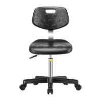 臻远ZY-7957防静电椅子车间流水线升降椅子 40-54cm黑尼龙脚轮子款