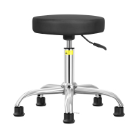 臻远ZY-7963实验室凳子旋转升降凳PU皮 43-56cm五爪黑脚杯款