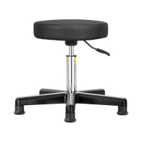 臻远ZY-7969实验室凳子旋转升降凳PU皮 42-56cm尼龙脚杯款