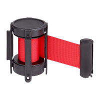 鸣固不锈钢一米线栏杆警戒线隔离带伸缩带加厚栏杆座银行排队护栏宾馆酒店机场围栏杆配件3米线伸缩头