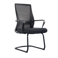初嘉 CJ-7041办公椅弓形椅电脑椅网布学习椅会客网椅 黑框