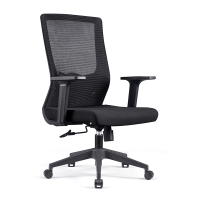 初嘉 CJ-7049办公椅转椅电脑椅网布学习椅中背职员椅 黑框