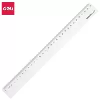 得力(deli)30cm办公通用直尺考研高考中考测量绘图尺子办公用品6230开学文具
