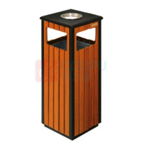 中电鼎润 ZDHT-H102 户外公园平顶垃圾桶 (计价单位:个) 黑色_