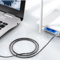 山泽超六类网线细线 2米黑色 SZH-6020