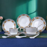 苏宁宜品康宁冰萃玲珑陶瓷餐具20件套CB-BPBD20/KZ/LS抛光工艺家庭聚餐耐用美观