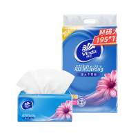维达(Vinda) 抽纸 超韧3层150抽*3包M码 湿水不易破 卫生纸 纸巾 餐巾纸 纸抽