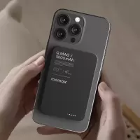 摩米士(MOMAX)[3C认证可上飞机]磁吸充电宝超薄无线快充移动电源 PD20W/5000mAh/黑色IP116AD