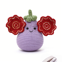 QQY 紫气东来 新疆天然薰衣草干花香囊安神助眠家用卧室衣柜持久飘防潮驱虫 优质棉线纯手工钩织 1个