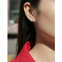 玖钻珠宝经典复古女士爪镶耳环其他材质自戴适用优雅设计复古时尚耳饰