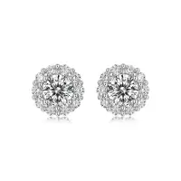 玖钻珠宝奢华贵族女士爪镶耳钉璀璨夺目送恋人佳品