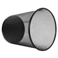 囍诺 金属网状垃圾桶12L无盖大号 办公室垃圾桶客厅铁丝网状纸篓