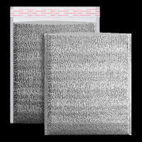 诺加厚立体铝箔包保温袋冷藏袋一次性外卖打包保冷袋50个批发 银色[2mm厚]+带胶 30*35cm[50个]