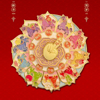 马年祈福旋转金属冰箱贴