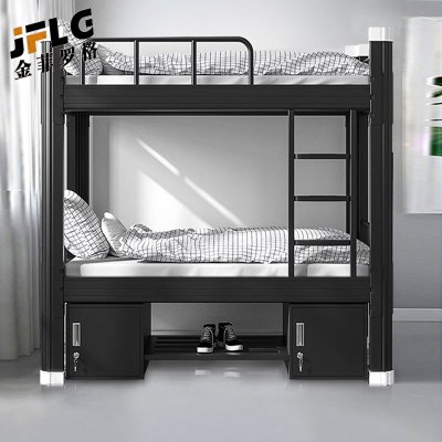 苏宁 金菲罗格 办公家具 宿舍钢制上下铺铁艺床带柜