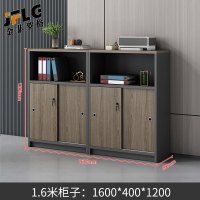苏宁 金菲罗格 办公家具 可定制颜色推拉门带锁矮柜隔断储物柜1600*400*1200四门矮柜