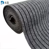 杜晶 防滑吸水条纹地毯地垫 灰色120*200cm 片