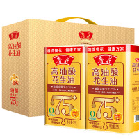 鲁花 CP007107DS 高油酸花生油礼盒(新) 2.5L*2瓶(铁桶)