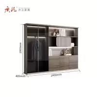 苏宁 质凡 办公家具 书柜背柜办公室木质资料收纳档案柜 2.4米文件柜