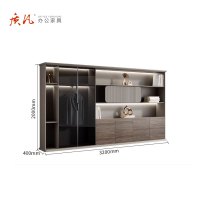 苏宁 质凡 办公家具 书柜背柜办公室木质资料收纳档案柜 3.2米文件柜