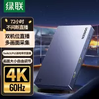 绿联HDMI双路视频采集卡4K60Hz高清多机位2路RGB24适用Switch2/PS5索尼相机35869