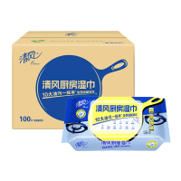 清风 厨房湿纸巾25片BWB25KE*4包
