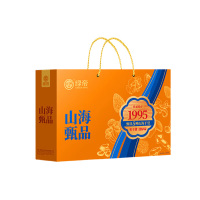 绿帝干货礼盒体型饱满肉质鲜美海产脆嫩清香菌菇山海甄品390g