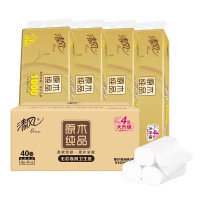 清风原木金装4层1千克*10卷*4提无芯卷纸B01BAMJE