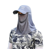 Tri-polar户外帽遮阳钓鱼帽透气运动遮阳帽遮脸鸭舌帽凉帽TP6436 灰色 均码