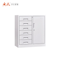 苏宁 质凡 办公家具 偏六斗矮柜储物柜带锁多门柜/ZF-WJG019/750*390*830