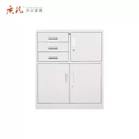 苏宁 质凡 办公家具 三斗保下节矮柜储物柜带锁多门柜/ZF-WJG023/850*390*1020