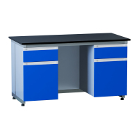 臻远 ZY5052102 实验室 钢木工作台化验室操作台化验桌 钢木深蓝1.5米边台